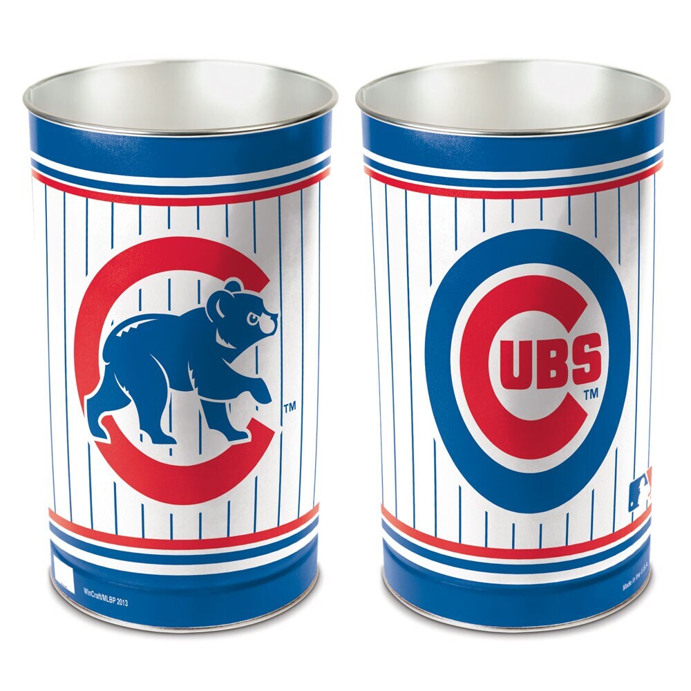 Chicago Cubs Retro Trash Can Metal Series Office Dorm Man Cave  New